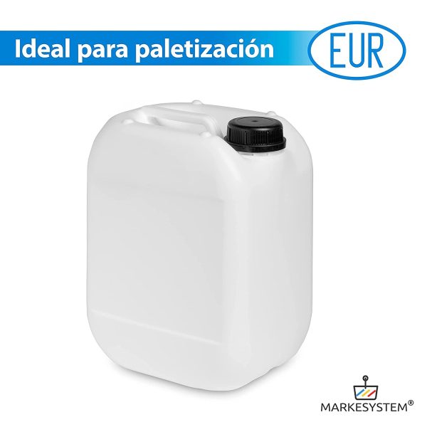 Garrafa 10 Litros (2 Uni) Bidón plástico HPDE + Kit Etiquetado