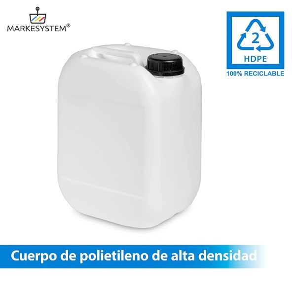 Garrafa 10 Litros (2 Uni) Bidón plástico HPDE + Kit Etiquetado