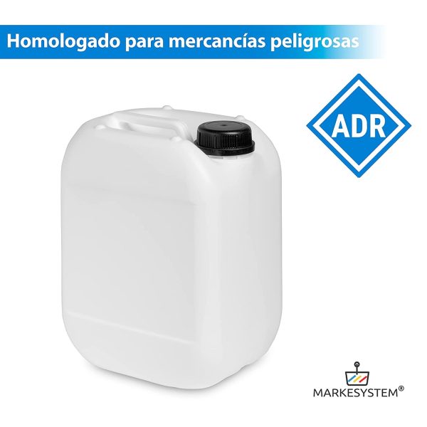 Garrafa 10 Litros (2 Uni) Bidón plástico HPDE + Kit Etiquetado