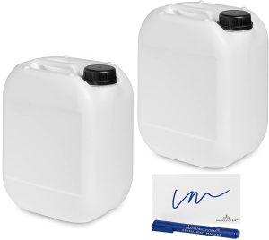Garrafa 10 Litros (2 Uni) Bidón plástico HPDE + Kit Etiquetado