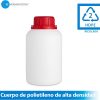 BOTELLA BLANCA 500 ML (PACK 5 UDS) de Polietileno, rosca boca ancha - Líquidos, Cosmética, Químicos + Kit Etiquetado