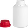 BOTELLA BLANCA 500 ML (PACK 5 UDS) de Polietileno, rosca boca ancha - Líquidos, Cosmética, Químicos + Kit Etiquetado