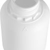 BOTELLA BLANCA 500 ML (PACK 5 UDS) de Polietileno, rosca boca ancha - Líquidos, Cosmética, Químicos + Kit Etiquetado