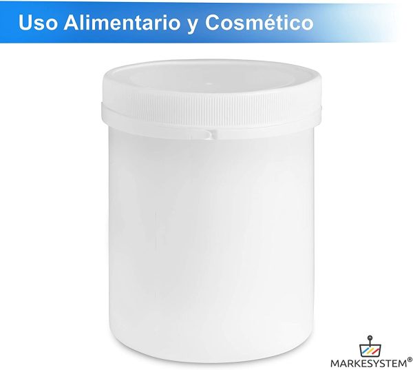 TARRO 1 Litro BLANCO (50 Tarros) + Kit Etiquetado – HERMÉTICO