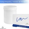 TARRO 1 Litro BLANCO (50 Tarros) + Kit Etiquetado – HERMÉTICO